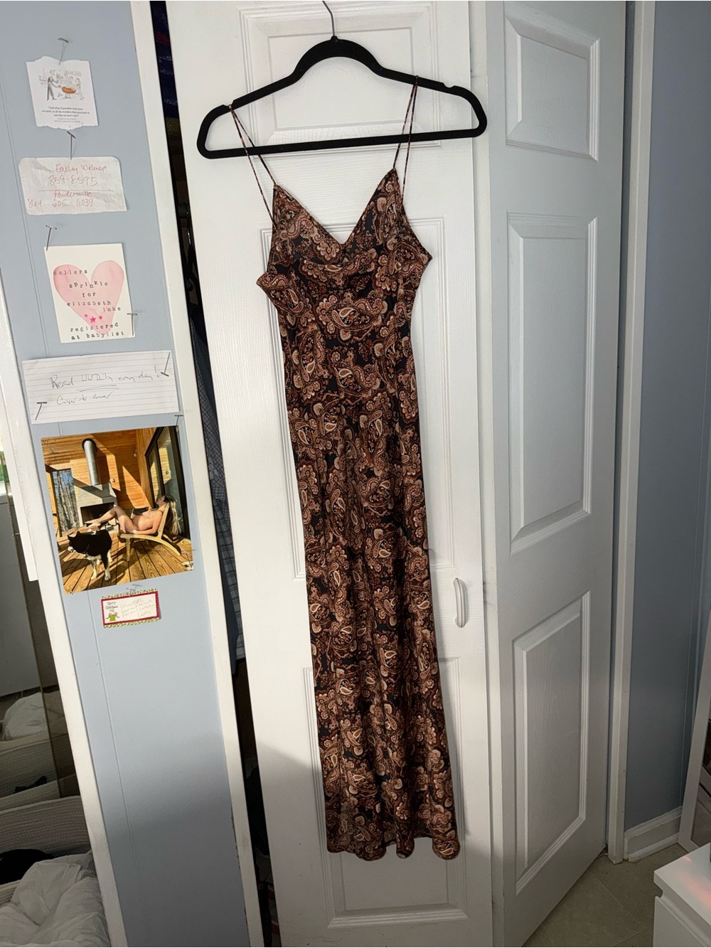 Pristine Nili Lotan dark floral bias-cut midi dress